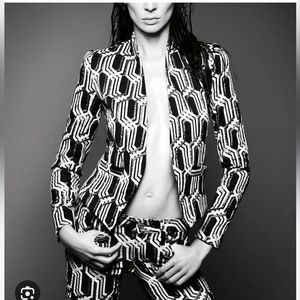 EUC Liberty Ross for Genetic Limited edition collection  geometric rocker blazer